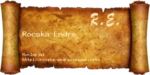 Rocska Endre névjegykártya