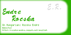 endre rocska business card